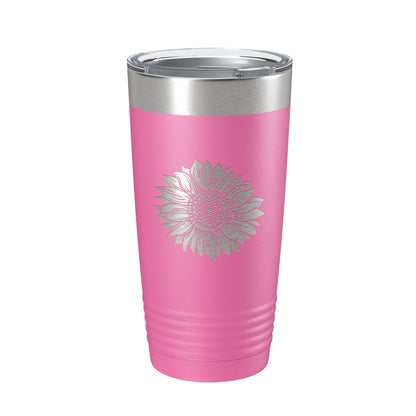Sunflower Tumbler Sun Flower Travel Mug Gift For Women Insulated Laser Engraved Coffee Cup Birthday Mother's Day 20 oz-11