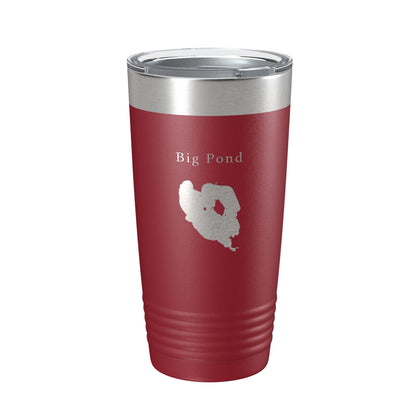 Big Pond Tumbler Lake Map Travel Mug Insulated Laser Engraved Coffee Cup Massachusetts 20 oz-18