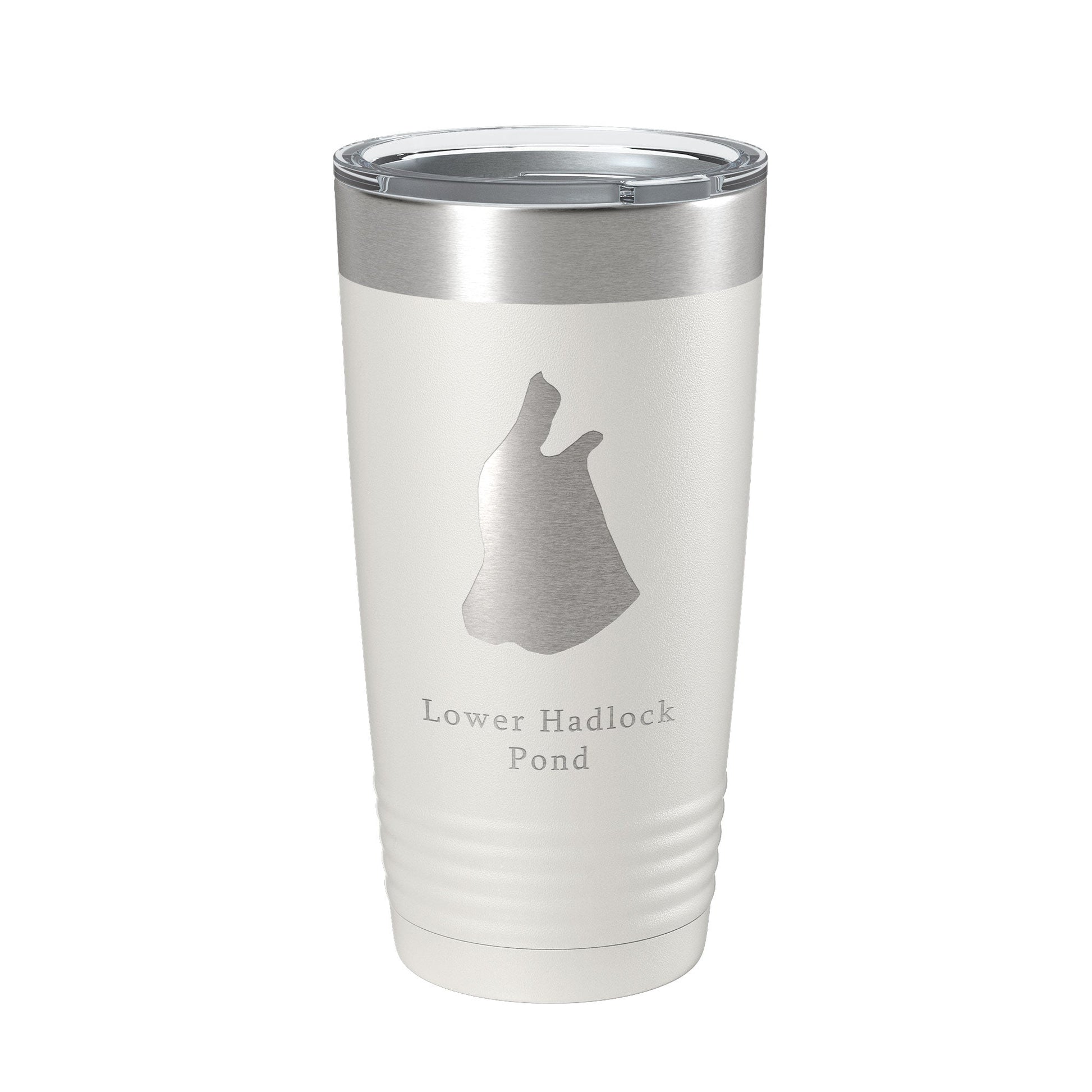 Lower Hadlock Pond Tumbler Lake Map Travel Mug Insulated Laser Engraved Coffee Cup Acadia Maine 20 oz-1