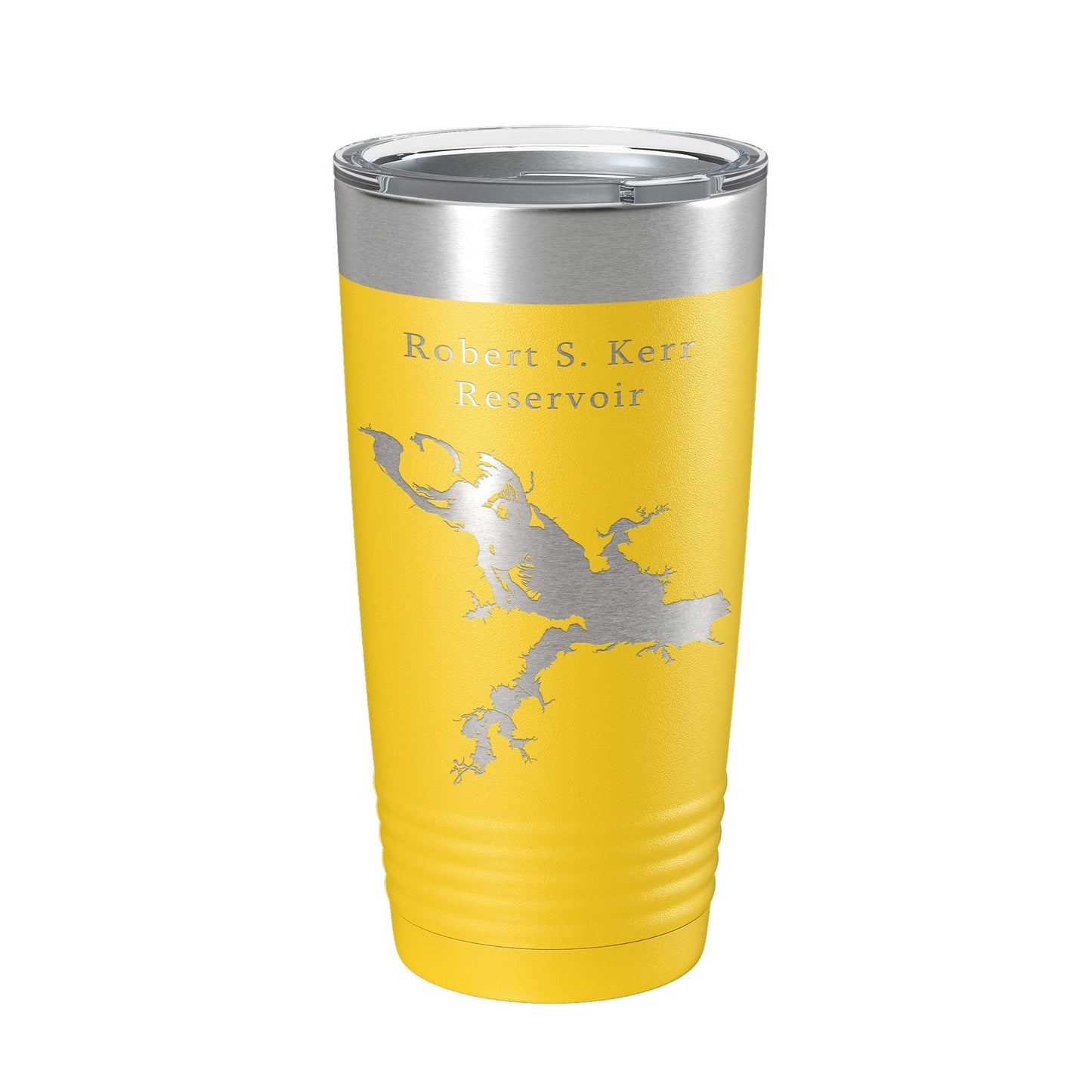 Robert S. Kerr Reservoir Tumbler Lake Map Travel Mug Insulated Laser Engraved Coffee Cup Oklahoma 20 oz-19