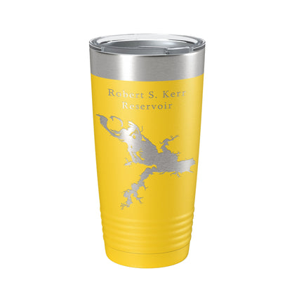 Robert S. Kerr Reservoir Tumbler Lake Map Travel Mug Insulated Laser Engraved Coffee Cup Oklahoma 20 oz-19