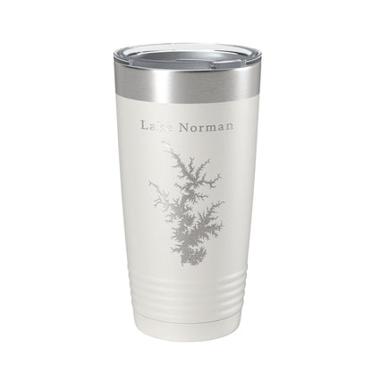Lake Norman Map Tumbler Travel Mug Insulated Laser Engraved Coffee Cup North Carolina 20 oz-1
