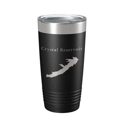 Crystal Reservoir Tumbler Lake Map Travel Mug Insulated Laser Engraved Coffee Cup Colorado 20 oz-5