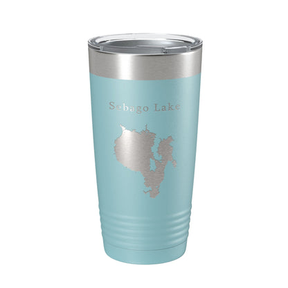 Sebago Lake Map Tumbler Travel Mug Insulated Laser Engraved Coffee Cup Maine 20 oz-13