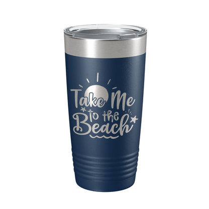 Take Me To The Beach Tumbler Travel Mug Insulated Laser Engraved Coffee Cup 20 oz-8