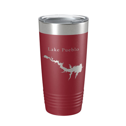 Lake Pueblo Map Tumbler Travel Mug Insulated Laser Engraved Coffee Cup Colorado 20 oz-18