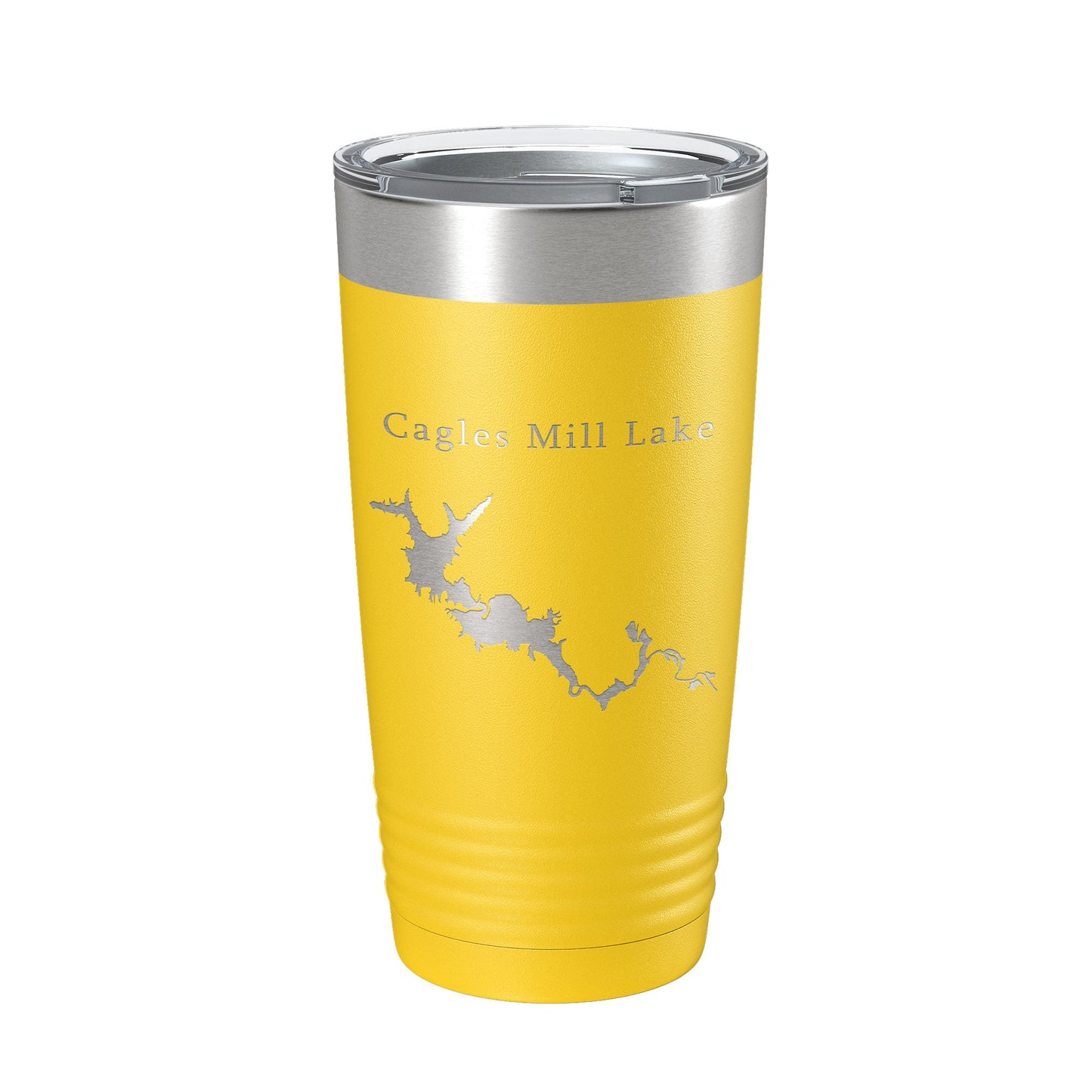 Cagles Mill Lake Map Tumbler Travel Mug Insulated Laser Engraved Coffee Cup Indiana 20 oz-19