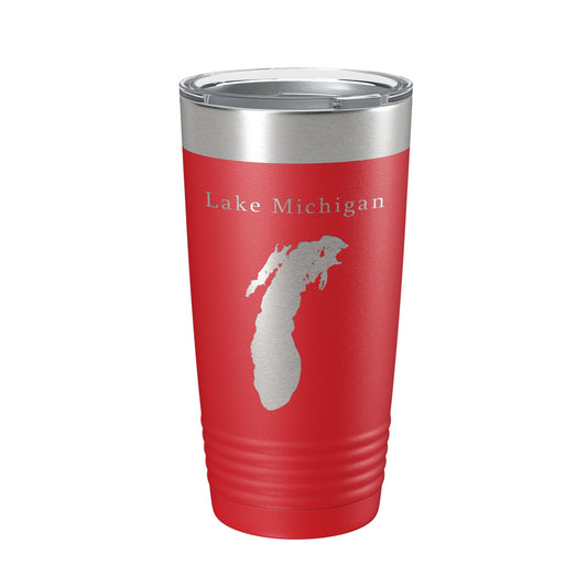 Lake Michigan Map Tumbler Travel Mug Insulated Laser Engraved Coffee Cup Illinois Wisconsin Indiana Michigan 20 oz-10