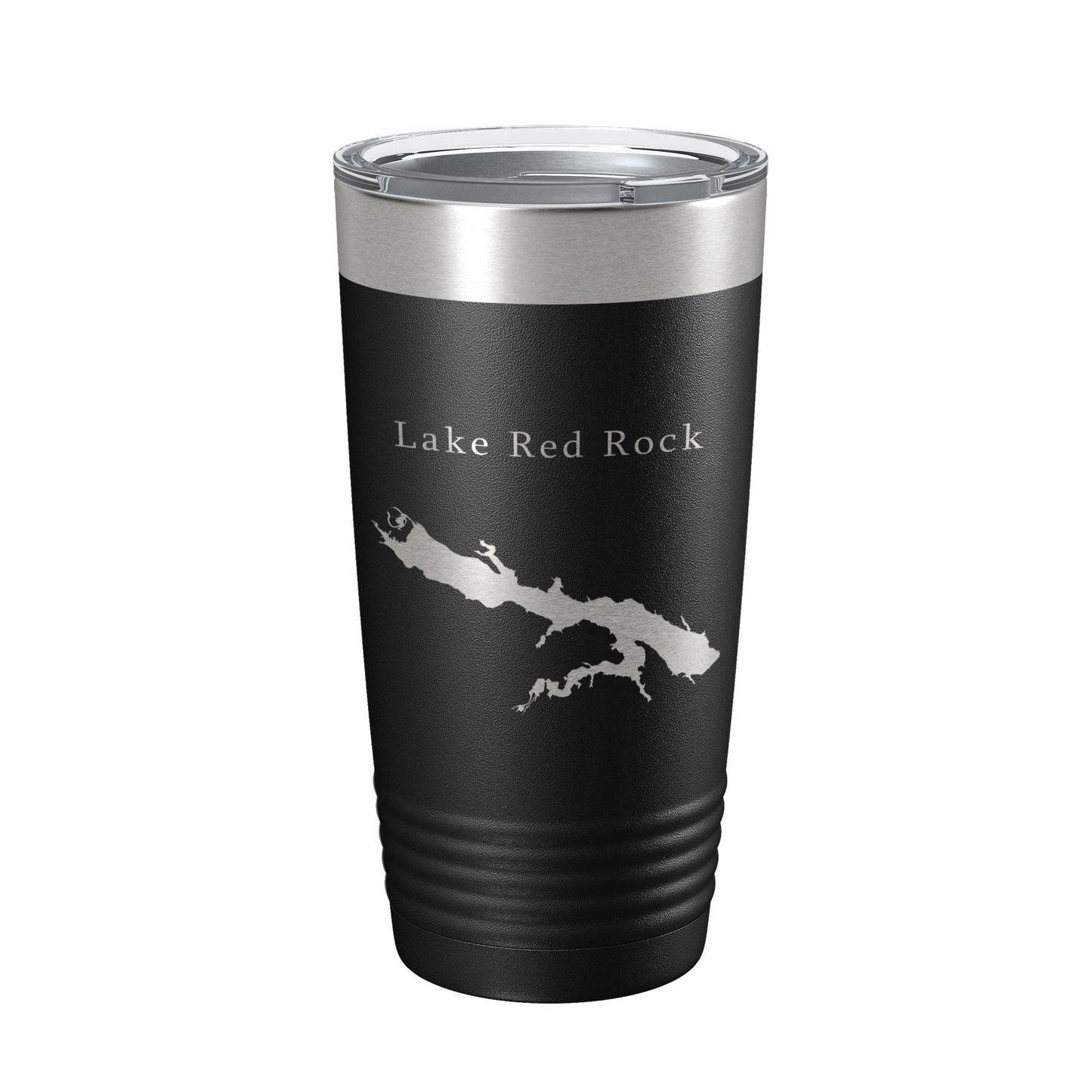 Lake Red Rock Map Tumbler Travel Mug Insulated Laser Engraved Coffee Cup Iowa 20 oz-0