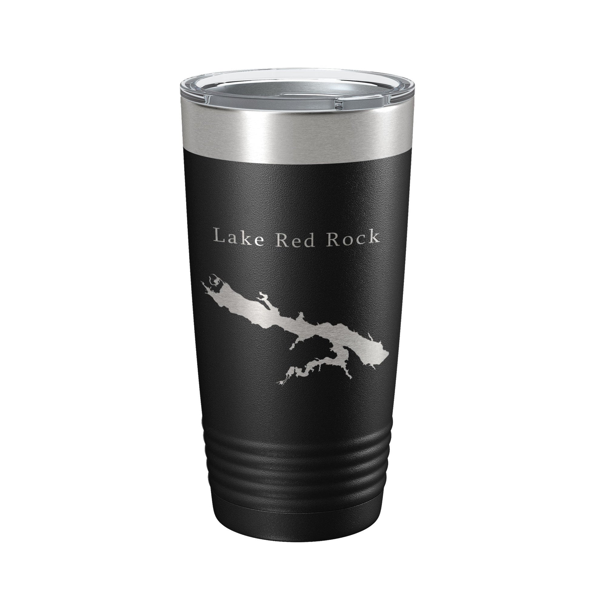 Lake Red Rock Map Tumbler Travel Mug Insulated Laser Engraved Coffee Cup Iowa 20 oz-0