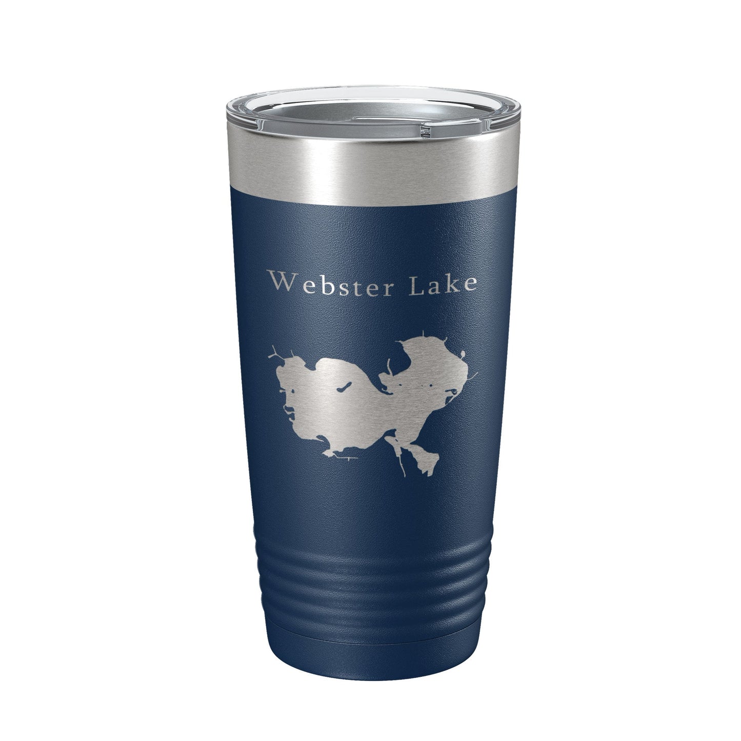 Webster Lake Map Tumbler Travel Mug Insulated Laser Engraved Coffee Cup Indiana 20 oz-2