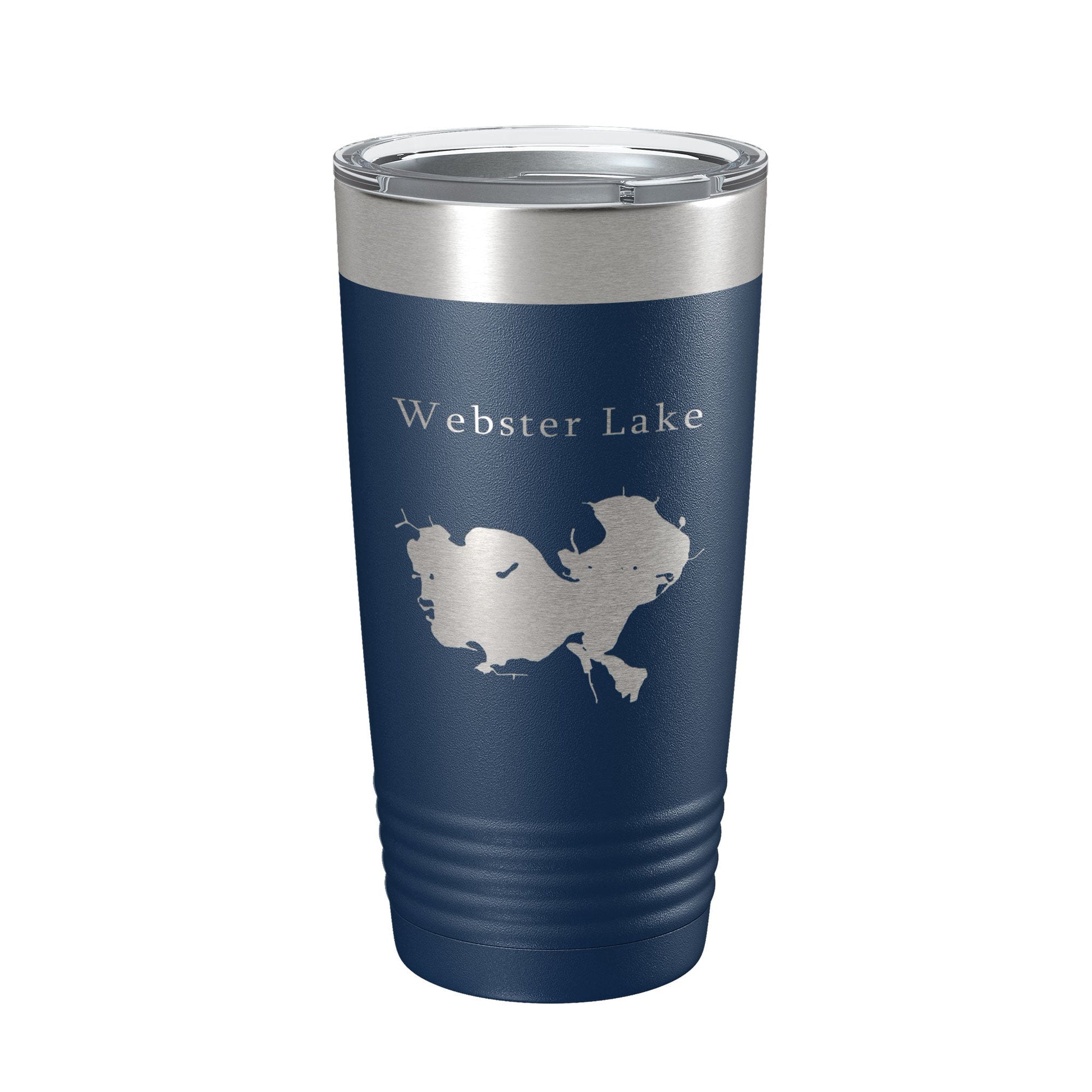 Webster Lake Map Tumbler Travel Mug Insulated Laser Engraved Coffee Cup Indiana 20 oz-2