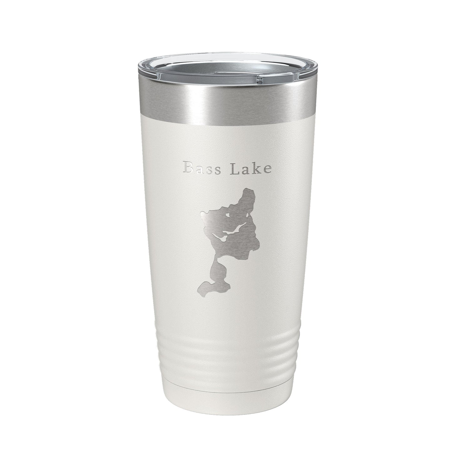 Bass Lake Map Tumbler Travel Mug Insulated Laser Engraved Coffee Cup Grand Traverse County Michigan 20 oz-7