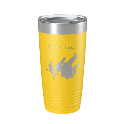 Leech Lake Map Tumbler Travel Mug Insulated Laser Engraved Coffee Cup Minnesota 20 oz-4