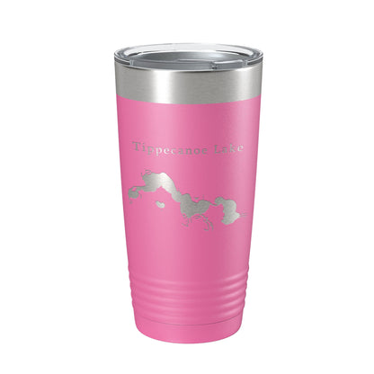 Tippecanoe Lake Map Tumbler Travel Mug Insulated Laser Engraved Coffee Cup Indiana 20 oz-11