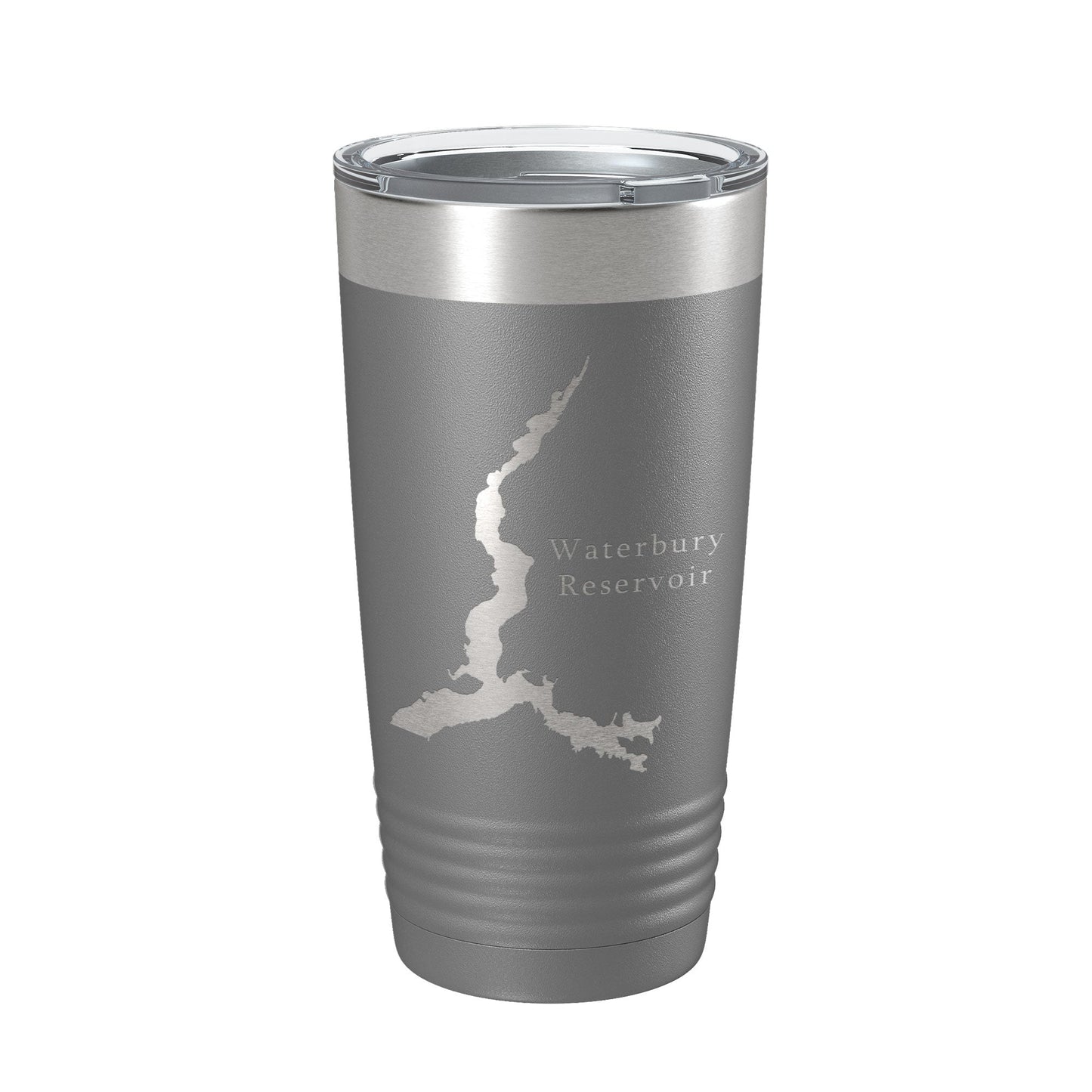 Waterbury Reservoir Tumbler Lake Map Travel Mug Insulated Laser Engraved Coffee Cup Vermont 20 oz-16