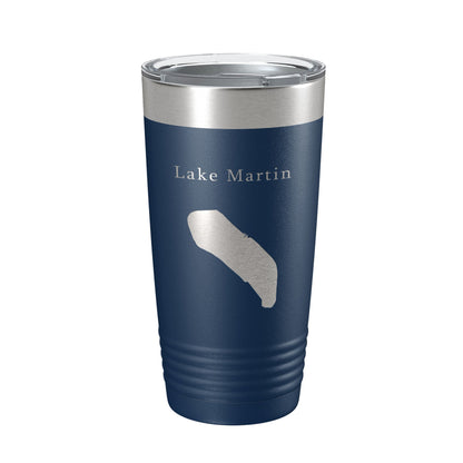 Lake Martin Map Tumbler Travel Mug Insulated Laser Engraved Coffee Cup Louisiana 20 oz-8