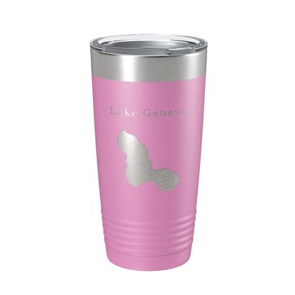 Lake Geneva Map Tumbler Travel Mug Insulated Laser Engraved Coffee Cup Florida 20 oz-14