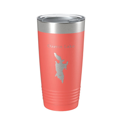 Ozette Lake Map Tumbler Travel Mug Insulated Laser Engraved Coffee Cup Washington 20 oz-20