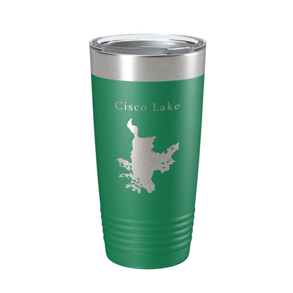Cisco Lake Map Tumbler Travel Mug Insulated Laser Engraved Coffee Cup Michigan 20 oz-9