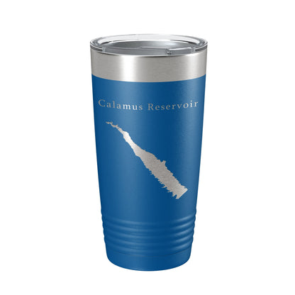 Calamus Reservoir Tumbler Lake Map Travel Mug Insulated Laser Engraved Coffee Cup Nebraska 20 oz-6