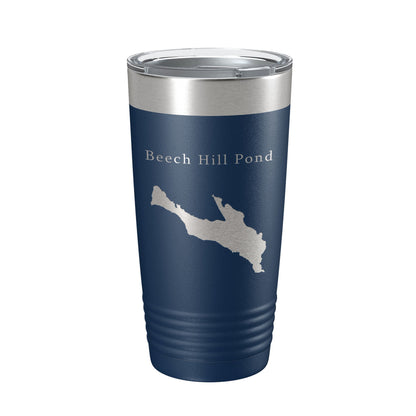 Beech Hill Pond Tumbler Lake Map Travel Mug Insulated Laser Engraved Coffee Cup Maine 20 oz-8