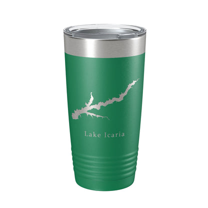 Lake Icaria Map Tumbler Travel Mug Insulated Laser Engraved Coffee Cup Iowa 20 oz-9