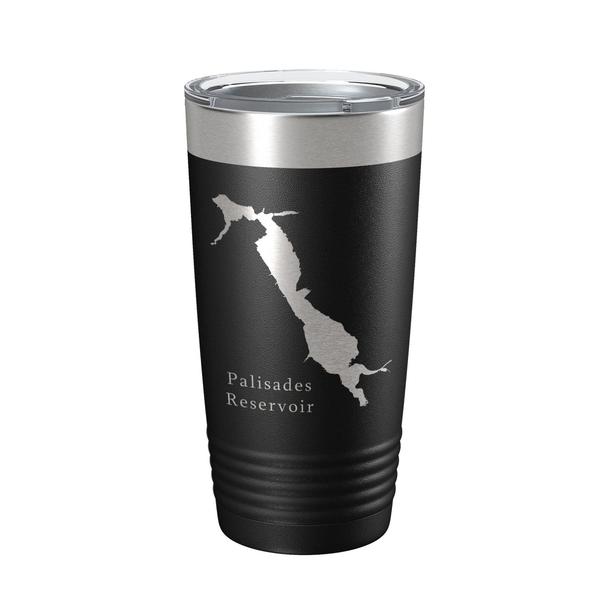 Palisades Reservoir Tumbler Lake Map Travel Mug Insulated Laser Engraved Coffee Cup Idaho Wyoming 20 oz-0