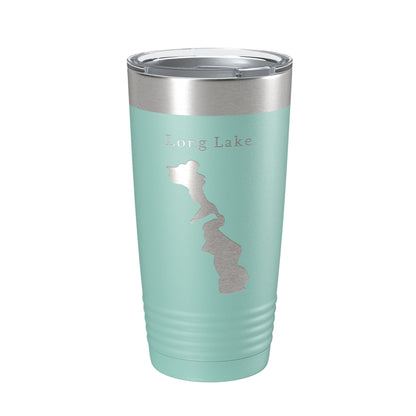 Long Lake Map Tumbler Travel Mug Insulated Laser Engraved Coffee Cup Minneapolis St. Paul Minnesota 20 oz-12