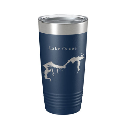 Lake Ocoee Map Tumbler Travel Mug Insulated Laser Engraved Coffee Cup Tennessee 20 oz-2