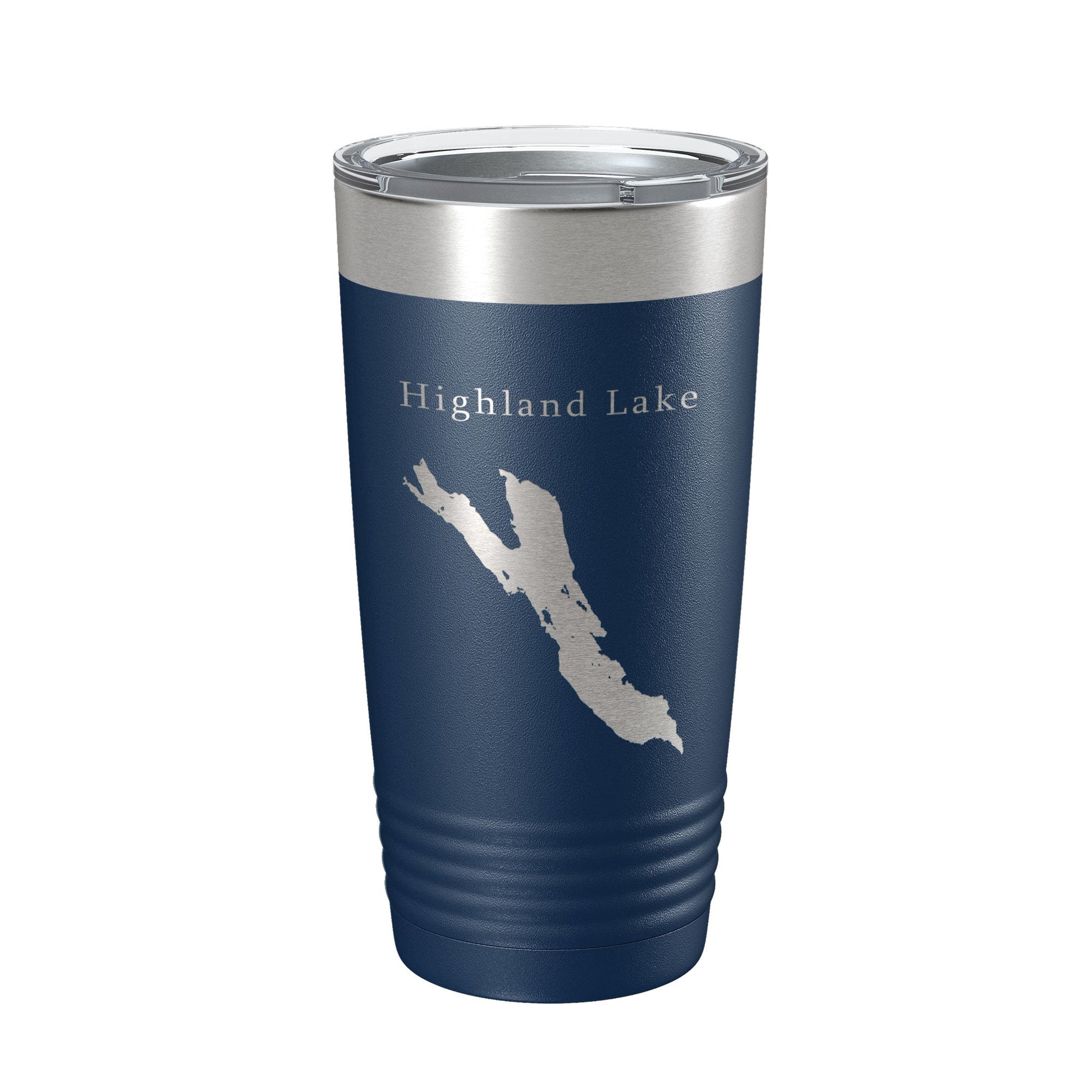 Highland Lake Bridgton Map Tumbler Travel Mug Insulated Laser Engraved Coffee Cup Maine 20 oz-2
