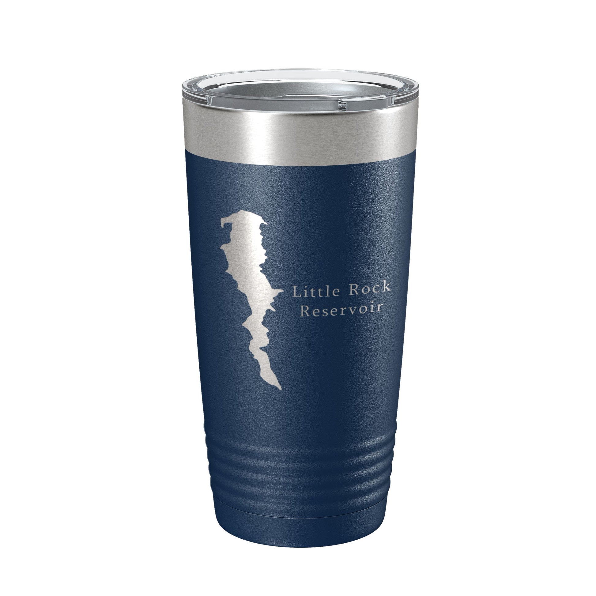 Little Rock Reservoir Tumbler Lake Map Travel Mug Insulated Laser Engraved Coffee Cup California 20 oz-2