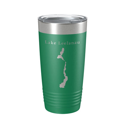 Lake Leelanau Map Tumbler Travel Mug Insulated Laser Engraved Coffee Cup Michigan 20 oz-9