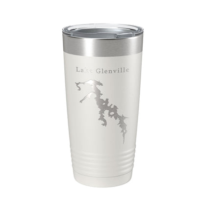 Lake Glenville Map Tumbler Travel Mug Insulated Laser Engraved Coffee Cup North Carolina 20 oz-7