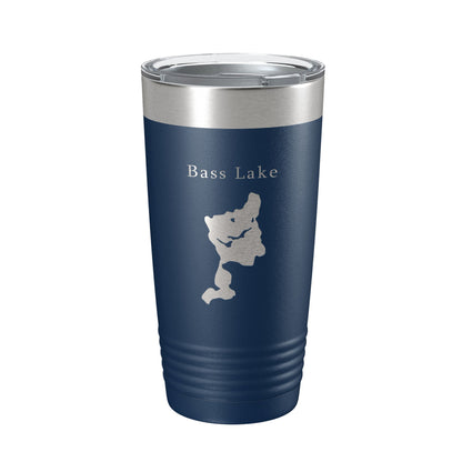 Bass Lake Map Tumbler Travel Mug Insulated Laser Engraved Coffee Cup Grand Traverse County Michigan 20 oz-8