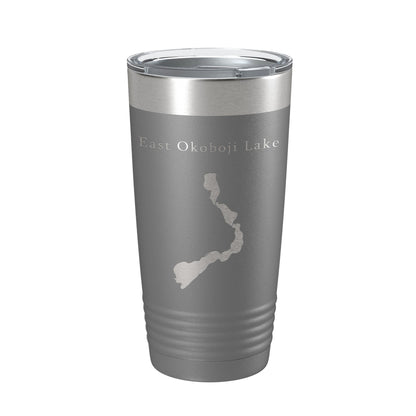 East Okoboji Lake Map Tumbler Travel Mug Insulated Laser Engraved Coffee Cup Iowa 20 oz-16