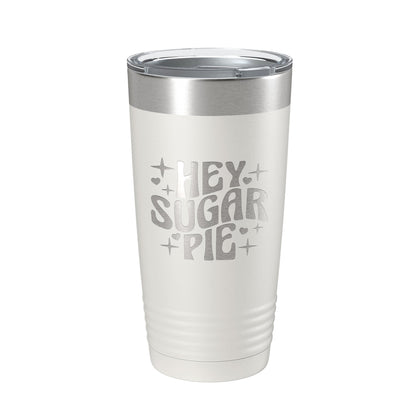 Hey Sugar Pie Tumbler Valentine's Day Travel Mug Gift Insulated Laser Engraved Coffee Cup Retro 20 oz-7