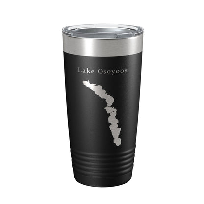 Lake Osoyoos Map Tumbler Travel Mug Insulated Laser Engraved Coffee Cup Washington BC 20 oz-0
