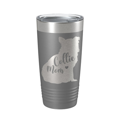 Collie Mom Tumbler Dog Travel Mug Gift Insulated Laser Engraved Coffee Cup 20 oz-16