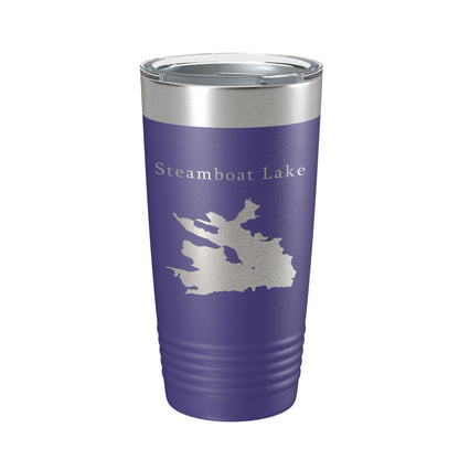Steamboat Lake Map Tumbler Travel Mug Insulated Laser Engraved Coffee Cup Colorado 20 oz-15