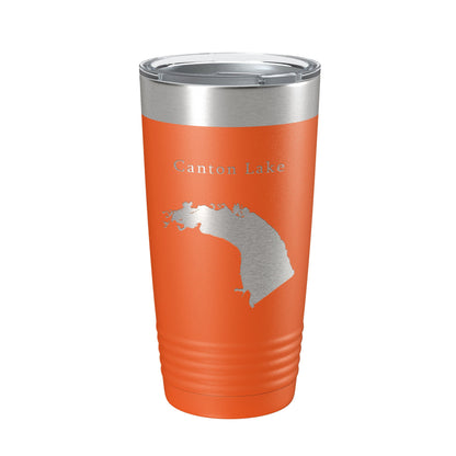 Canton Lake Map Tumbler Travel Mug Insulated Laser Engraved Coffee Cup Oklahoma 20 oz-17