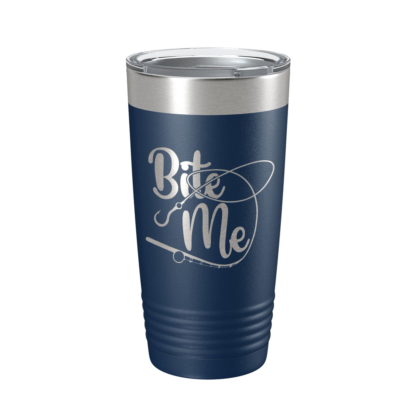 Fishing Tumbler Funny Bite Me Travel Mug Insulated Laser Engraved Coffee Cup Funny Gift For Angler Bass Fisherman 20 oz-2
