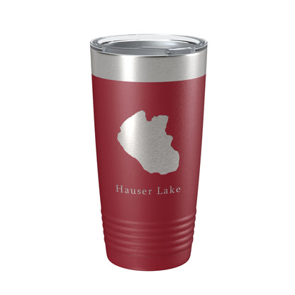 Hauser Lake Map Tumbler Travel Mug Insulated Laser Engraved Coffee Cup Idaho 20 oz-18