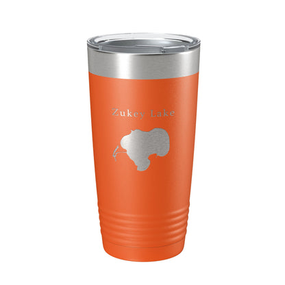 Zukey Lake Map Tumbler Travel Mug Insulated Laser Engraved Coffee Cup Huron River Chain of Lakes Michigan 20 oz-17