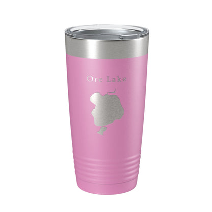 Ore Lake Map Tumbler Travel Mug Insulated Laser Engraved Coffee Cup Huron River Chain of Lakes Michigan 20 oz-14