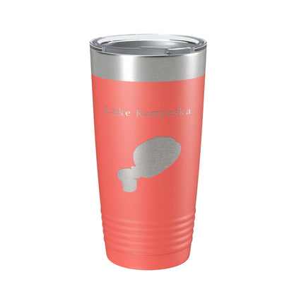 Lake Kampeska Map Tumbler Travel Mug Insulated Laser Engraved Coffee Cup South Dakota 20 oz-20