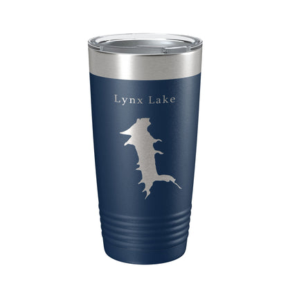 Lynx Lake Map Tumbler Travel Mug Insulated Laser Engraved Coffee Cup Arizona 20 oz-8