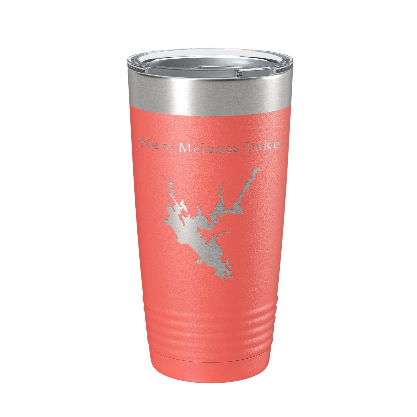 New Melones Lake Map Tumbler Travel Mug Insulated Laser Engraved Coffee Cup California 20 oz-20