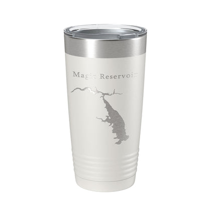 Magic Reservoir Tumbler Lake Map Travel Mug Insulated Laser Engraved Coffee Cup Idaho 20 oz-1