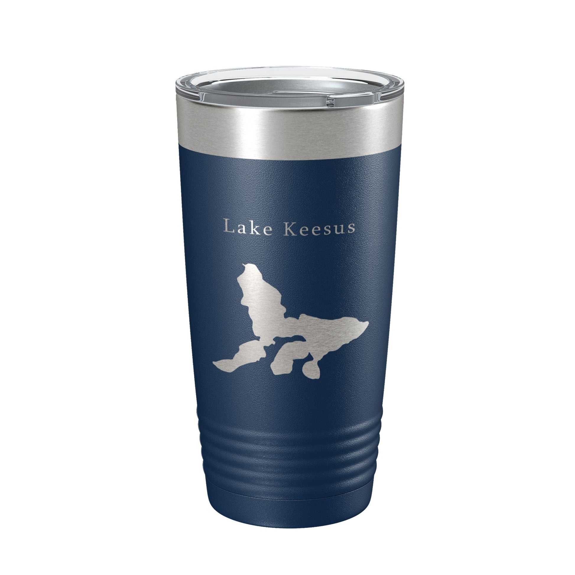 Lake Keesus Map Tumbler Travel Mug Insulated Laser Engraved Coffee Cup Wisconsin 20 oz-2